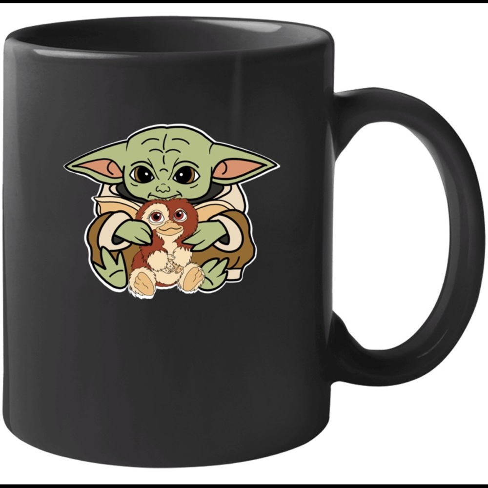 Baby Yoda and Gizmo coffee mug